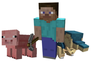 Three HEROES appear at WORLDS' edge. A pig. A Cyndaquil. And Jack Black